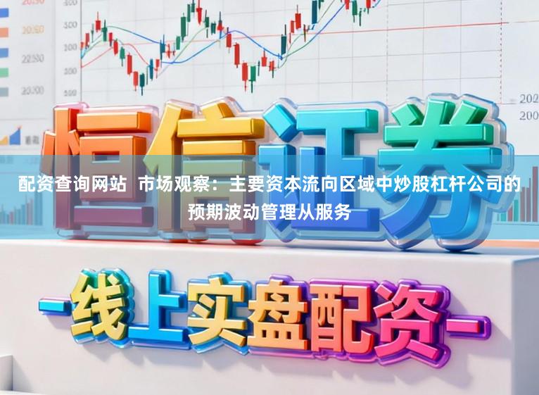 配资查询网站  市场观察：主要资本流向区域中炒股杠杆公司的预期波动管理从服务